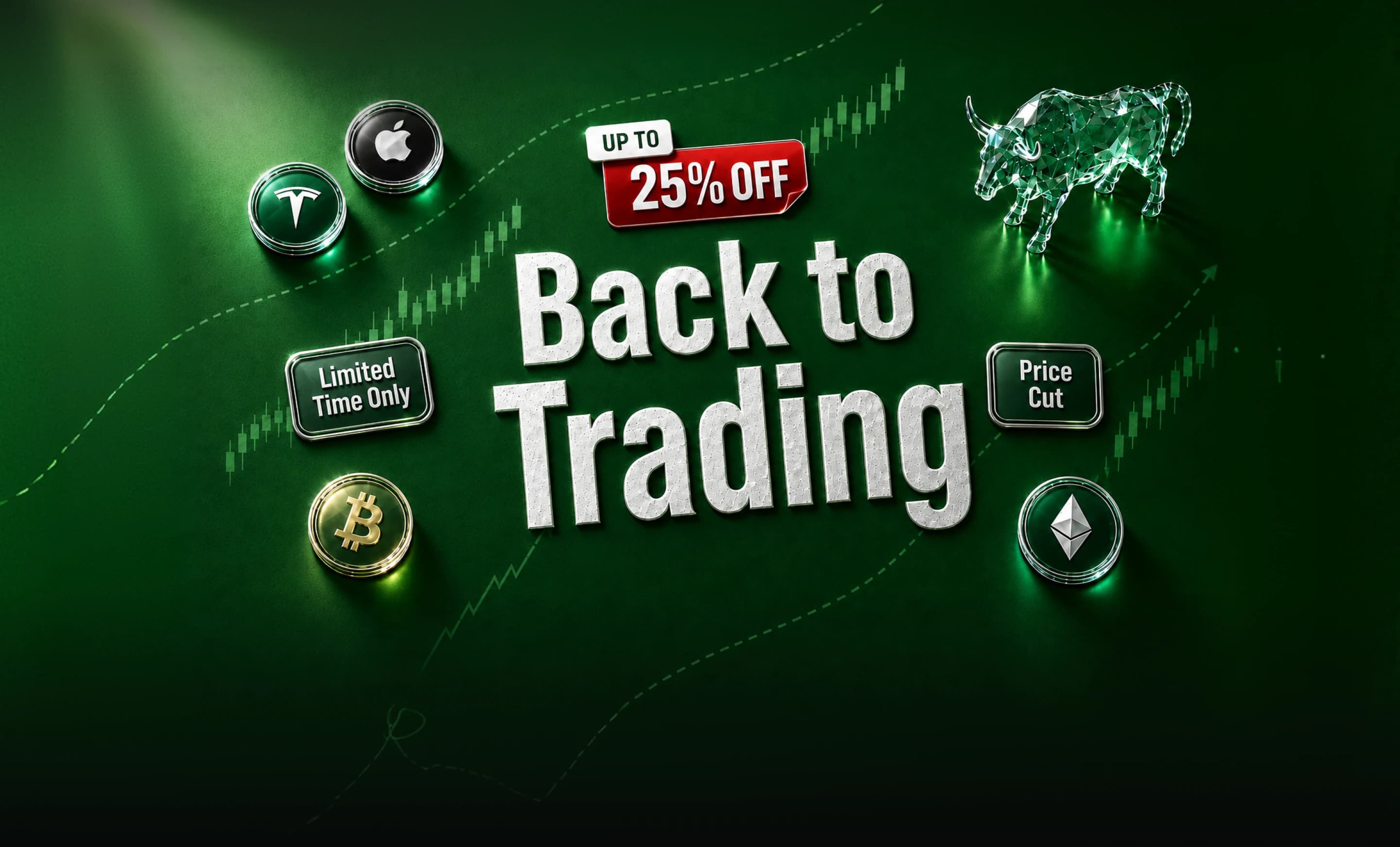 Back to Trading — up to 25% off TEFS Challenges and Funded Accounts, limited time only